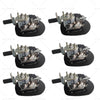 6 x Chrome Power Operated Recessed Whale Tail T-Lock Handle Toolbox