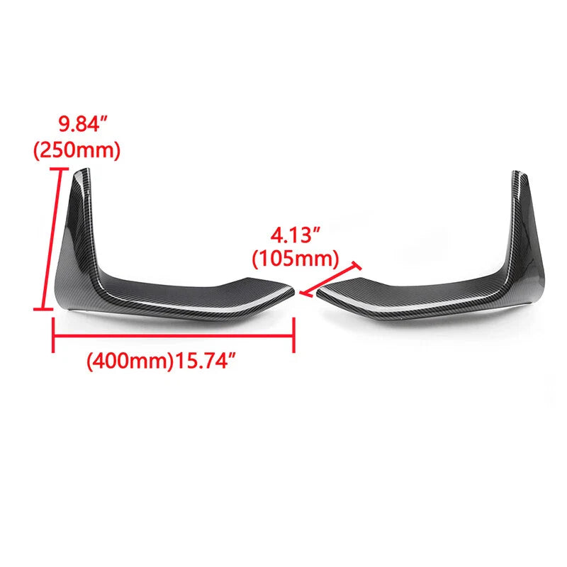 BMW F80 M3 F82 M4 Carbon Black Front Bumper Upper Vent Cover & Lower Splitters (2012-2019)