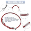Motorcycle Brake Line 23.62" 10mm Stainless Steel Red Oil Hose Pipe