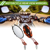 All Models M8/M10 1set Motorcycle Rear View Mirrors Oval Shape Orange Aluminum Alloy