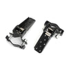 Universal Black Motorcycle Passenger Rear Footrest Pegs (2015-2023)