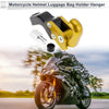 Slope Handle with Hook Aluminum Alloy Motorcycle Hanging Hook Gold Tone