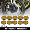 Motorcycle 10 x Orange Universal Screw Mount Round Warning Reflector