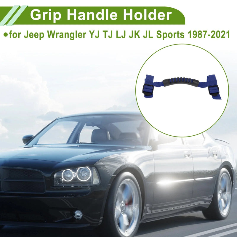 Jeep Wrangler 1987-2021 - Blue Accessories Roll Bar Grab Handles