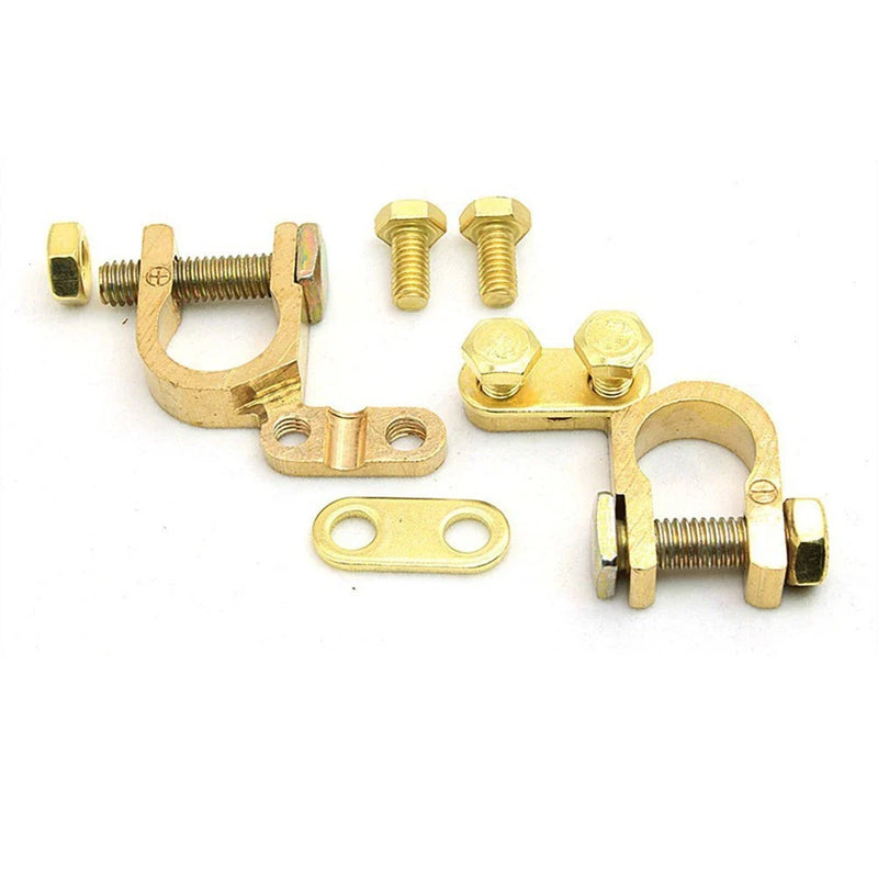 Secure Connections and Extended Use 2 x Heavy Duty Brass Battery Terminals