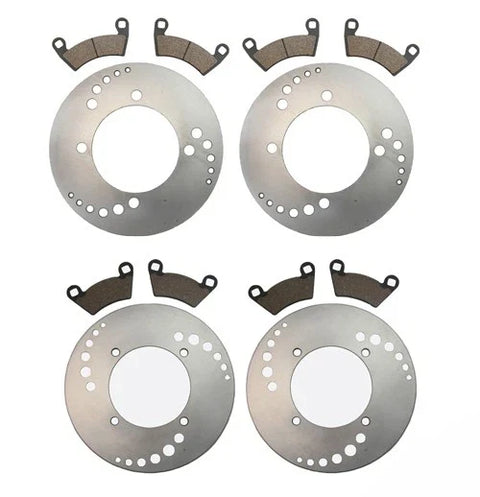 Polaris Ranger 800 RZR-4 Front Rear Brake Rotors and Pads (2011–2012)