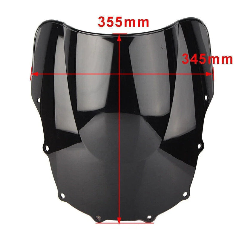 Kawasaki ZZR400 Black Windproof Screen Windshield (1993-2007)