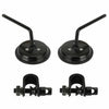 Cafe Racer 3" Round Motorcycle Mirror with Handlebar Clamp Black (2020-2023)