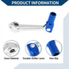 Bosuer M5 Silver Tone Blue Head Folding Gear Shifter Lever