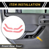 Jeep Wrangler JK JLU Front Rear Door Handle Bezel Cover Trims (2018-2023)