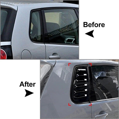 VW Polo Rear Side Window Louver Vent Cover Trim (2001-2009)