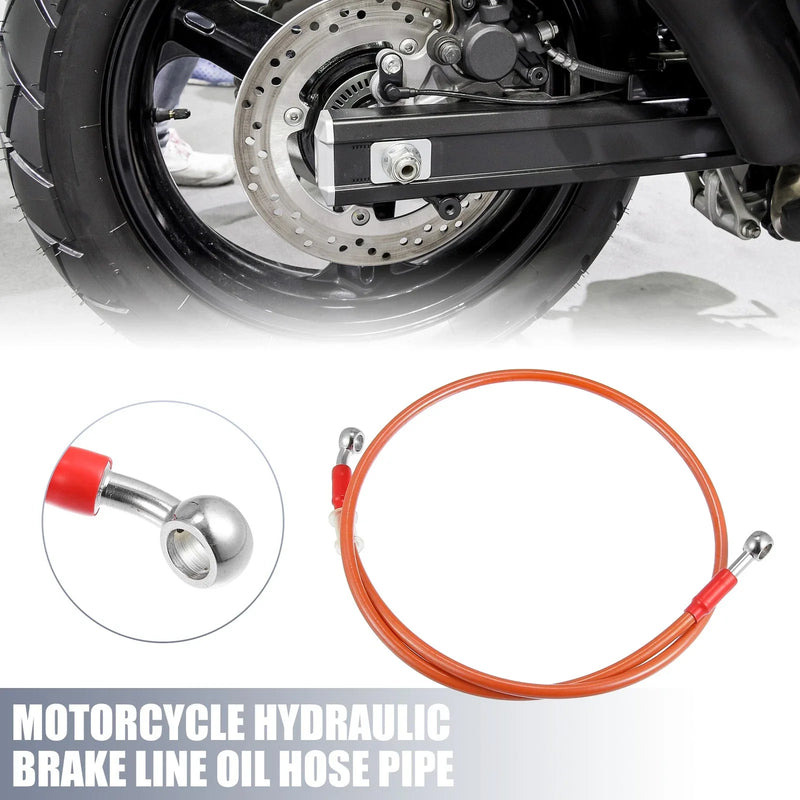 Motorcycle Brake Line / 10mm / Hydraulic Oil Hose Pipe 28° 0° Orange