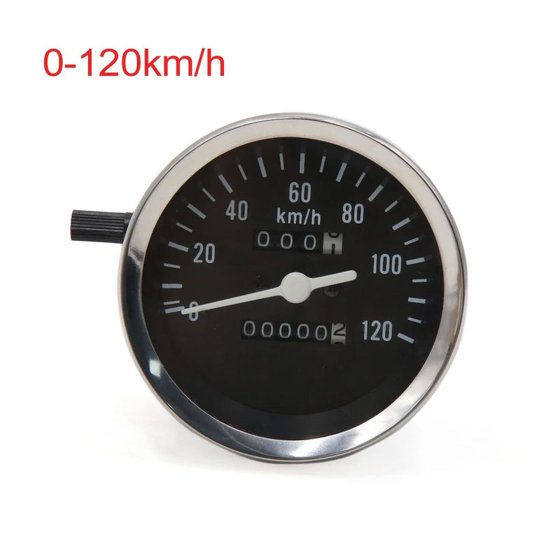GN 0-120km/h Black Rectangle Analog Odometer Motorcycle Speedometer Gauge