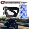 Motorcycle 1 Set / Riding Goggles Transparent Lens White Frame