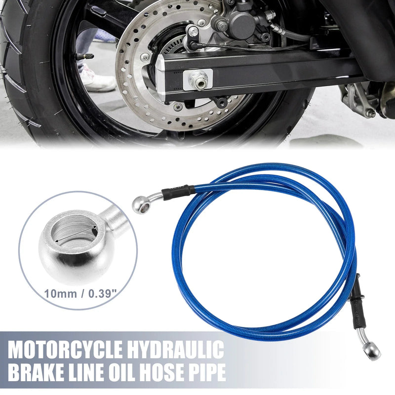 Motorcycle Brake Line / 51.18in / 10mm ID / Oil Hose Cable Blue