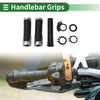 Motorcycle 7/8" 22mm Hand Grips Cover Kit Silver Tone Square