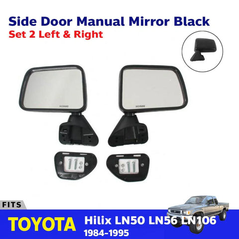 Door Wing Side Mirror Rear View Fender Fits 1984-95 Toyota Hilux LN106 LN107 Ute