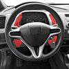 Honda Civic Red Steering Wheel Shift Paddle Shifter Extend Cover (2009-2011)