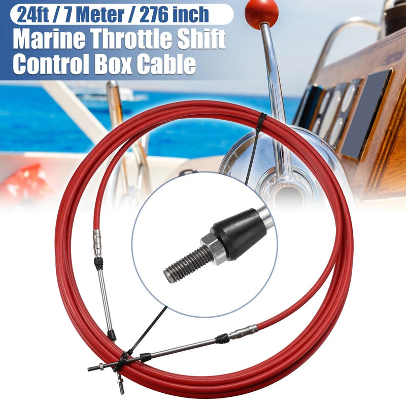 Yamaha Red 1 x 24ft 276 Inch Marine Type Shift Remote Control Box Cable