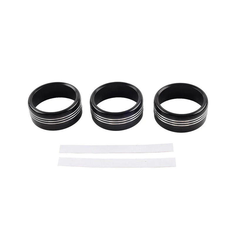 Subaru Forester XV Crosstrek WRX Black AC Climate Control Knob Ring Covers (2014-2021)