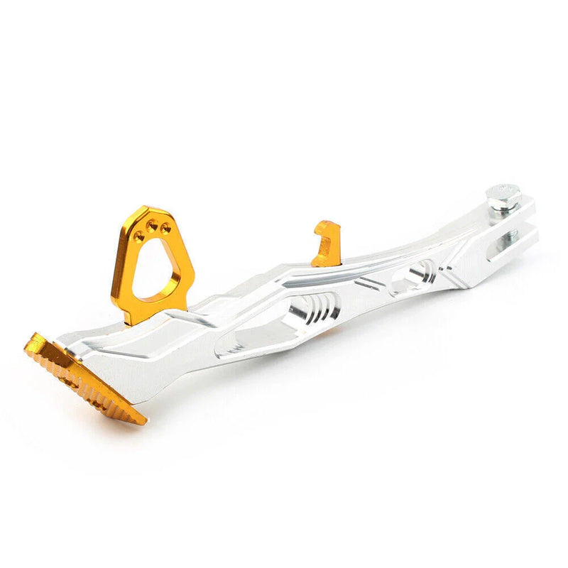 Universal Motorcycle Silver Gold CNC Foot Side Stand Support Leg Kickstand