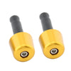 Universal Motorcycle Gold 1in Handlebar Hand Grips & End Caps