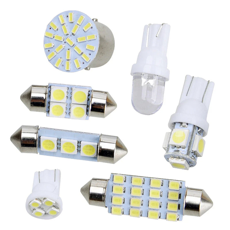 Car Truck Interior Dome Map License Plate Brake Lamp White LED Light Bulbs