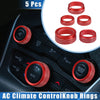 Chrysler 300, Dodge Challenger 5 Pcs AC Climate Control Knob Rings (2005-2023)