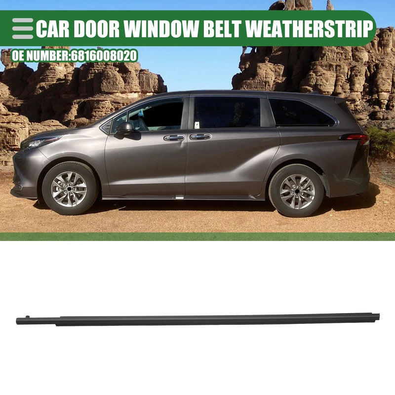 Toyota Sienna Front Left Door Window Belt Weatherstrip (2011–2020)