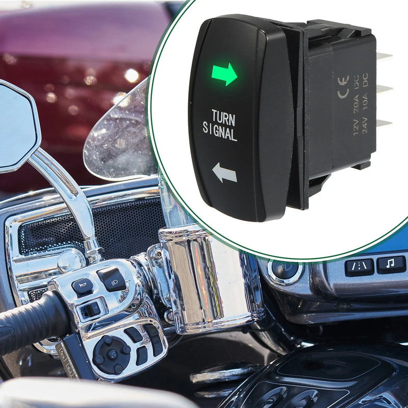 Motorcycle Universal Turn Signal Rocker Switch 4 Pin 3 Position Switch