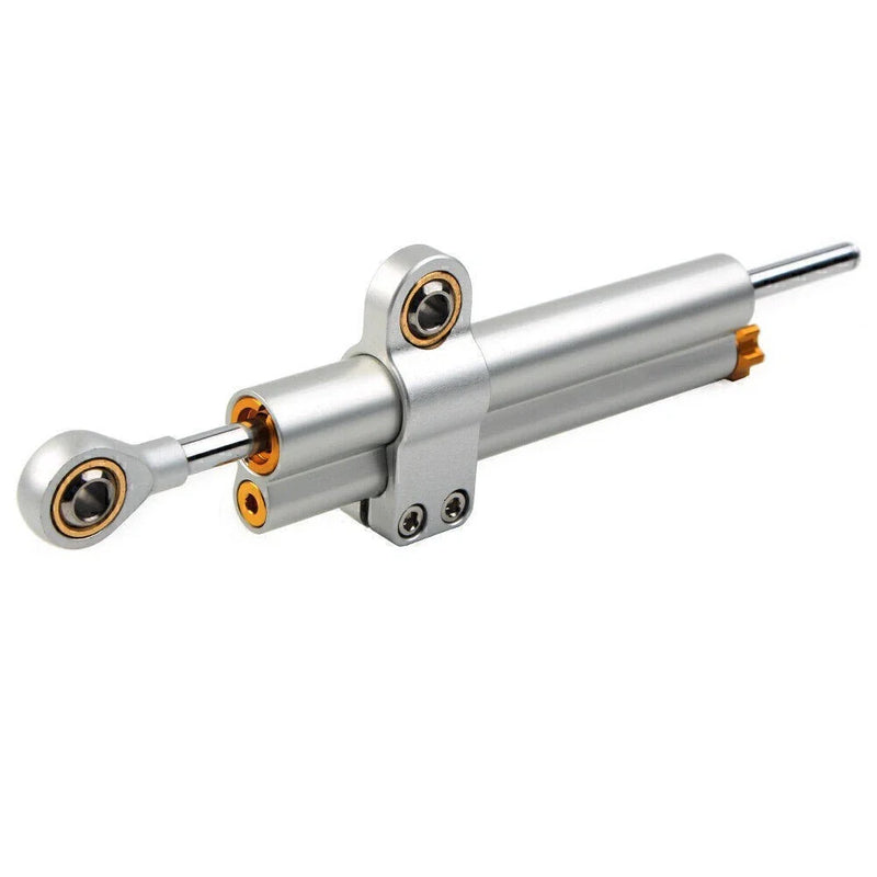 Motorcycle - Silver 260mm Steering Damper Stabilizer