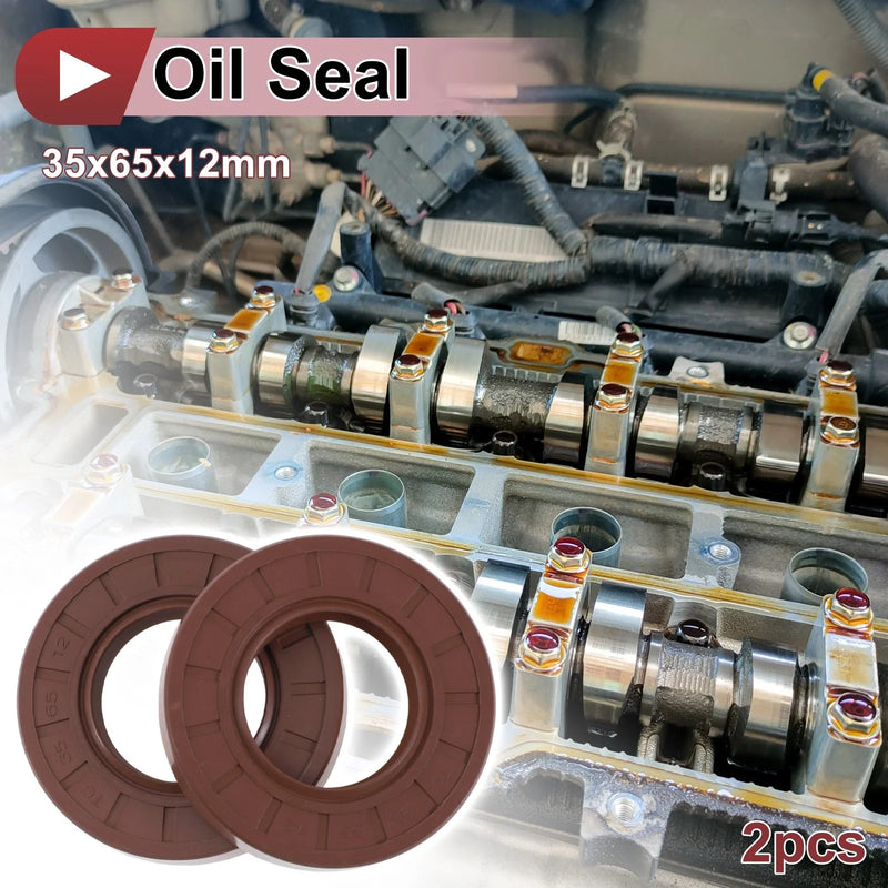 MakeModel Oil Seal 35x65x12mm Seal Ring Rotary Shaft Seal FKM Rubber 2x