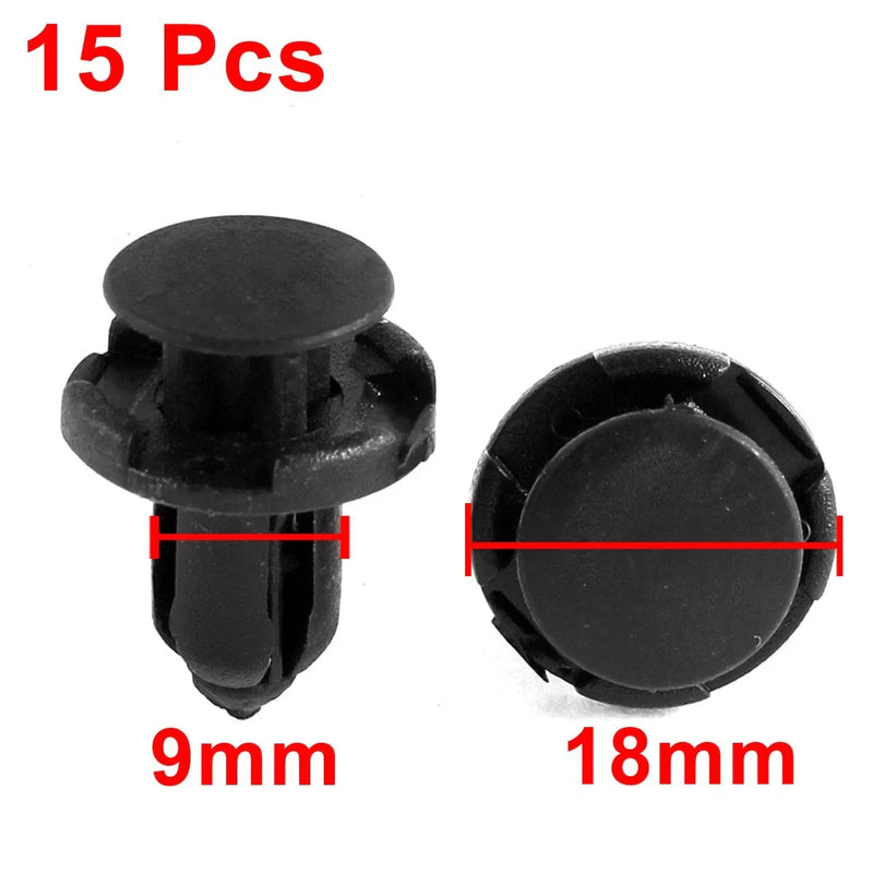 Honda Bumper Mudguard 15 Pcs 9mm Plastic Rivets Fasteners
