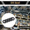 Oil Seal 42x72x12mm Seal Ring NBR Rubber Black 5 Pcs