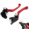 Kawasaki KLX250 Red Aluminum Pivot Dirt Clutch Brake Levers (1993-1997)