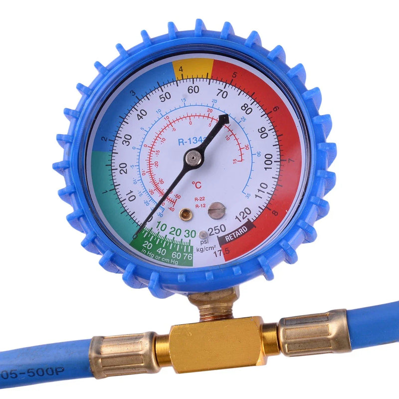 R134a Refrigerant A/C Can Tap Gauge Recharge Hose
