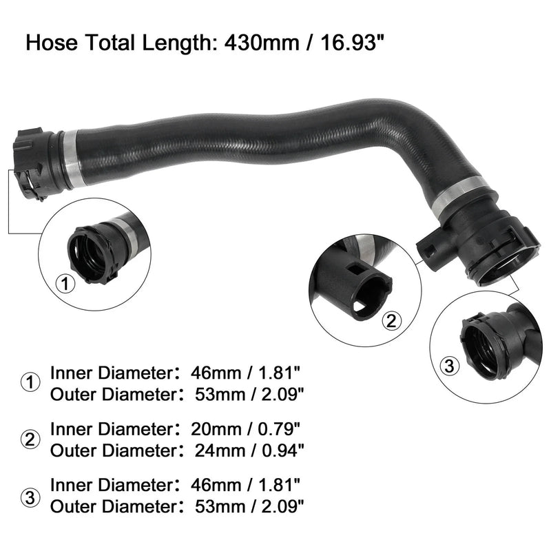 BMW 750i Water Hose Radiator Coolant from Expansion Tank (2006 - 2008)