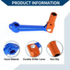 Bosuer M5 Blue Orange Folding Motorcycle Gear Shifter Lever