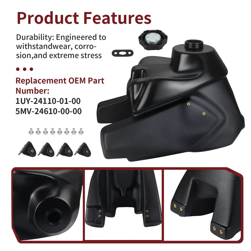 Yamaha Warrior 350 3.8 Gallon Tank & Cover & Clip & Bolt (1987–2004)