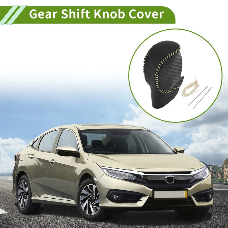 Honda Civic Black Carbon Fiber Gear Shift Knob Cover (2022-2024)