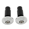 Motorcycle Dirt Bike - Silver 7/8'' Handle Bar End Grips Caps