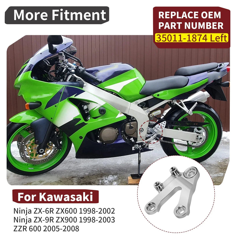 Kawasaki Ninja ZX9R ZX-9R ZX900 Left Foot Peg Step Mount Stay (1998–2003)