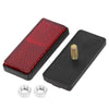 Motorcycle Bike Warning Reflector 6 Pair M6x1.0 Red Rectangle