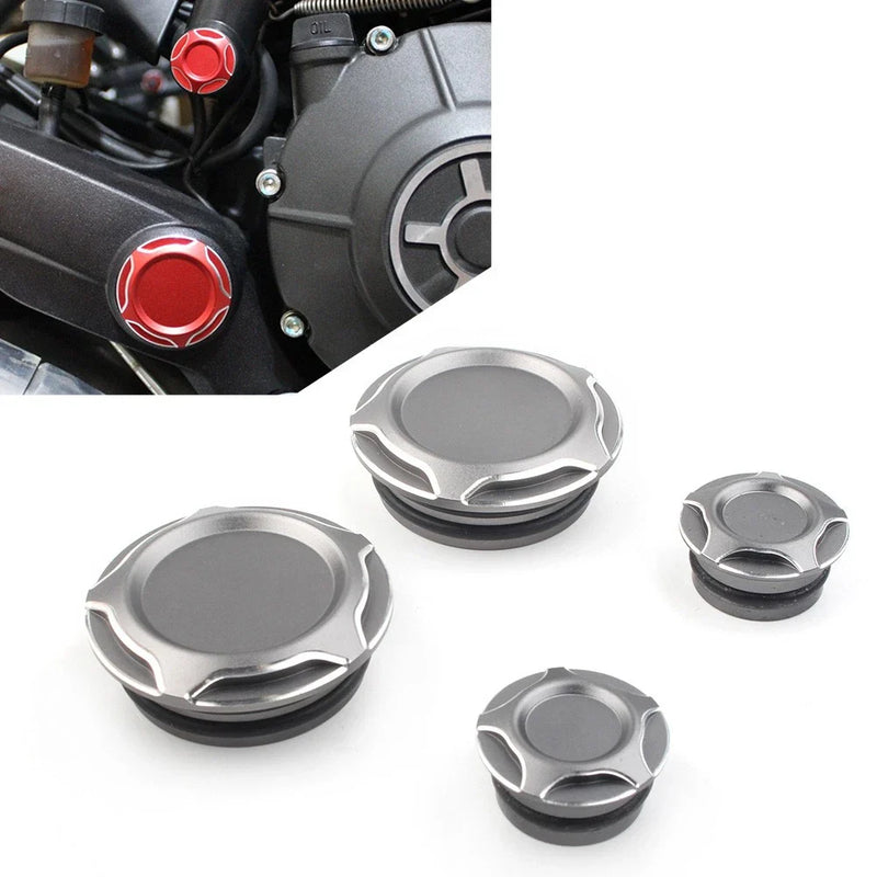 Ducati Scrambler 800 4 x Frame Bar Screw Hole Dust Cap Plug Covers
