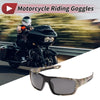 Motorcycle Riding Goggles Gray Lens Yellow Leaves Frame Tri-acetel Cellulose