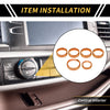 Ford F-150 XLT (2016-2019) Orange 1 Set Air Conditioning Button Cover Trim