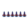 Fastening Blue 6 x M5x15mm Titanium Torx Head Self Tapping Screws