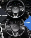 Hyundai Palisade Santa Fe Lower Chin Cover Trim Wood Grain Steering Wheel