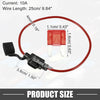 Car 10A Mini Blade Style Fuse Set with 16 AWG Holder