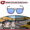Motorcycle Set Motorcycle Goggles Blue Lens Gray Frame Triacetyl Cellulose
